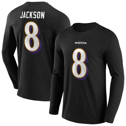 Baltimore Ravens Alternate Name & Number Langarm-T-Shirt - Lamar Jackson - Herren