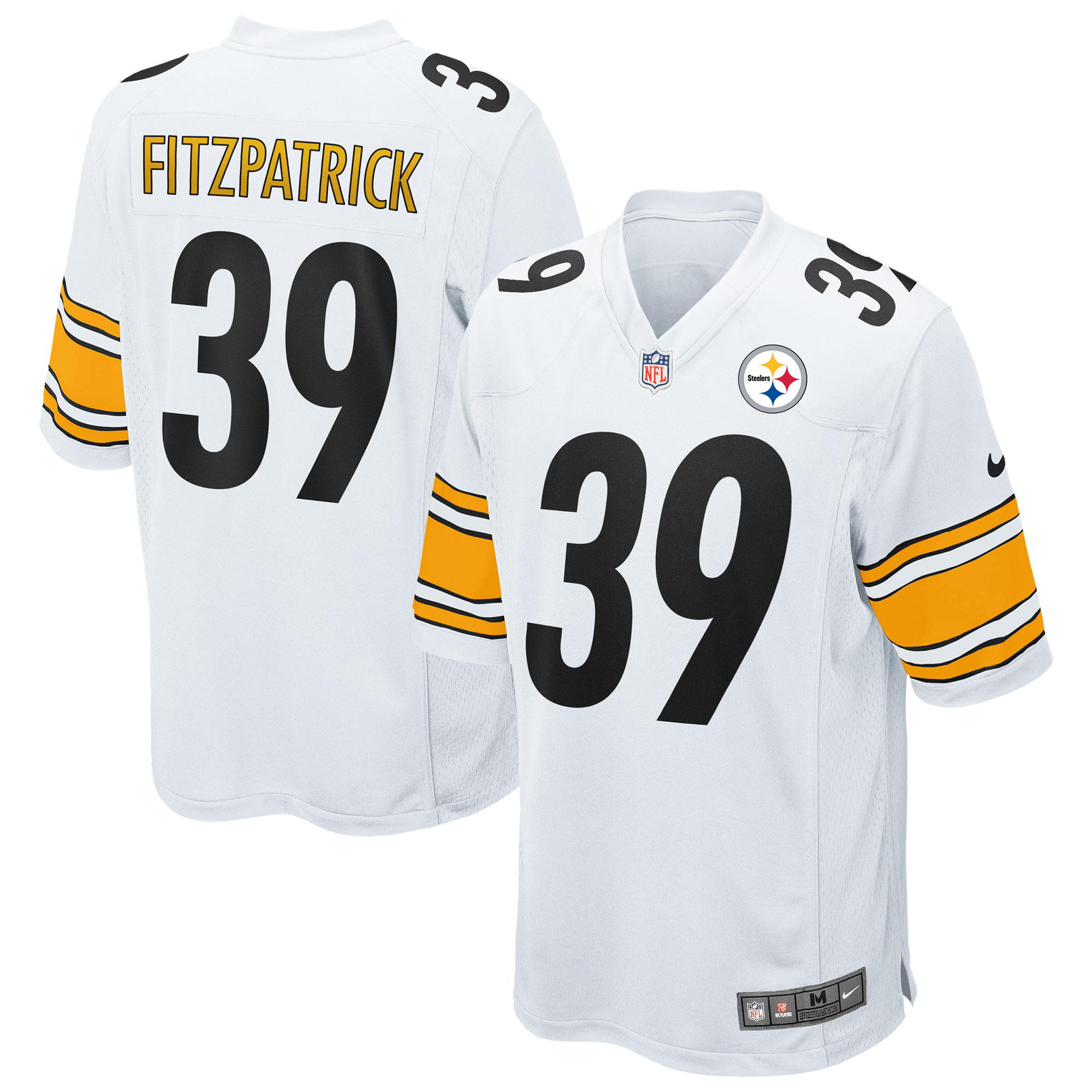 Pittsburgh Steelers Nike Game Auswärtstrikot - Weiß - Minkah Fitzpatrick - Herren Image