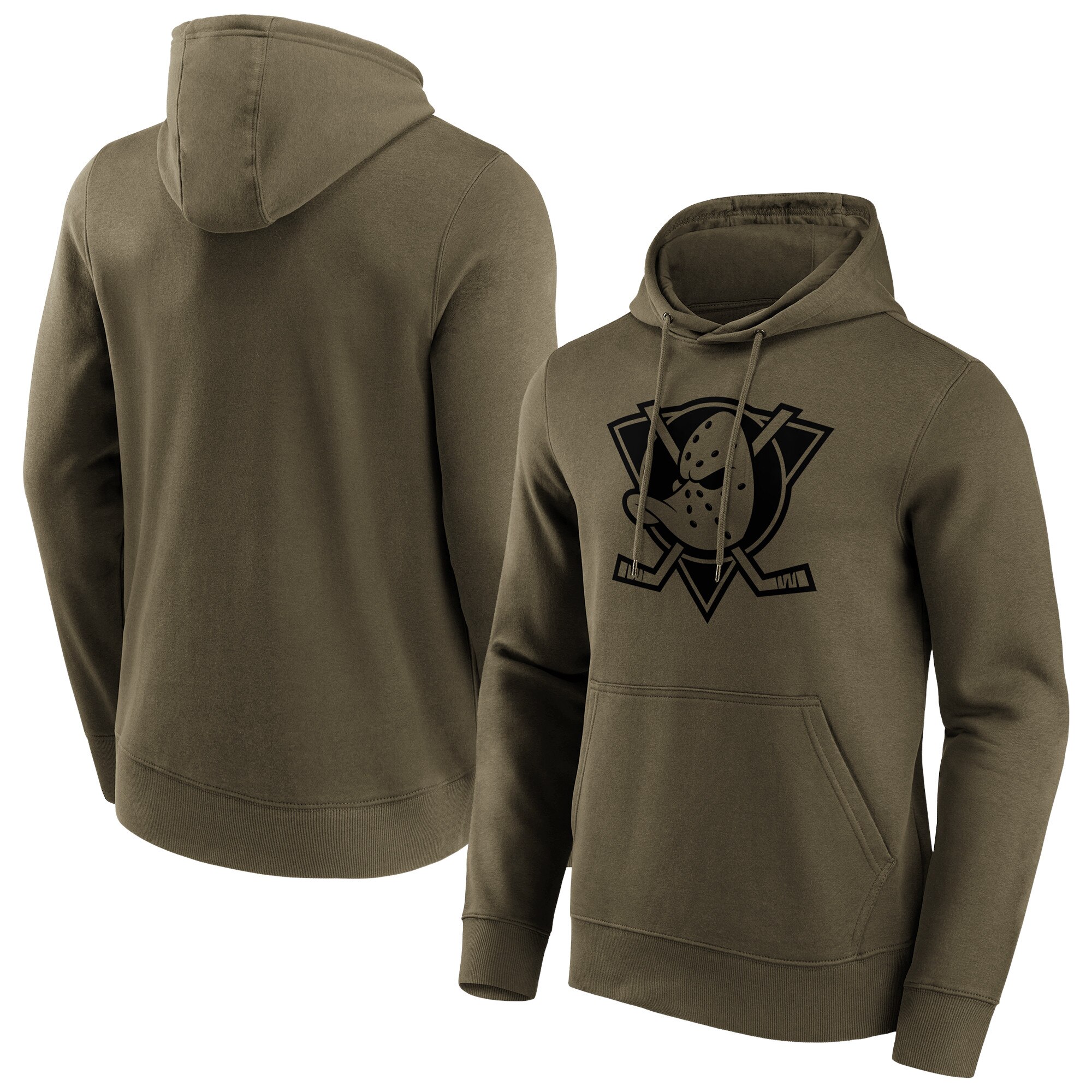 Anaheim Ducks Fanatics Branded Iconic Preferred Logo Graphic Hoodie - Khaki - Herren Image