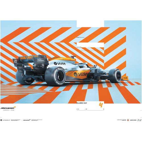 McLaren x Gulf Edition - Lando Norris 2021 Limited Edition Poster