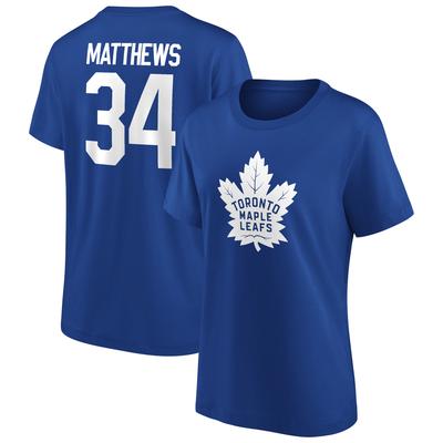 Toronto Maple Leafs Name & Nummer Grafik T-Shirt – Matthews 34 – Damen Image