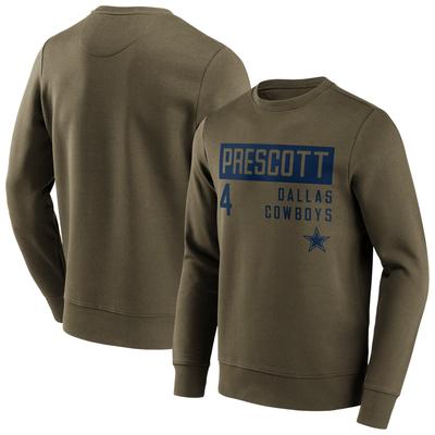 Dallas Cowboys Fashion Name & Number Crew Sweatshirt - Dak Prescott - Herren Image