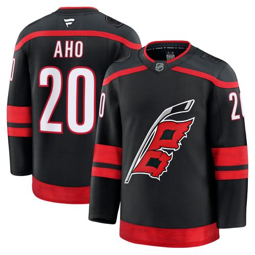 Schwarzes Carolina Hurricanes-Heimtrikot Sebastian Aho Fanatics für Herren