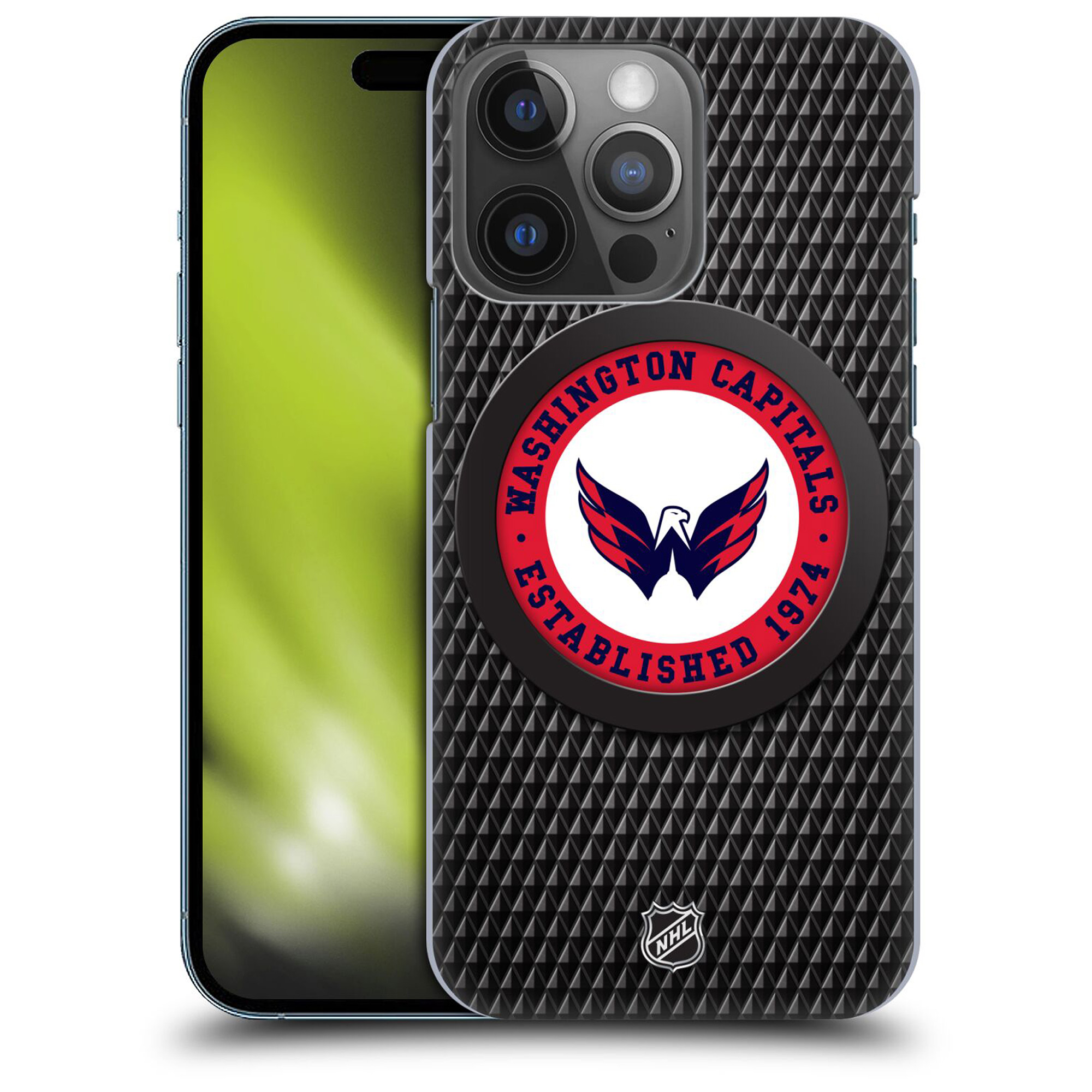 Washington Capitals NHL Puck Texture Grafik Phone Case - iPhone Image