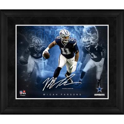 Micah Parsons Dallas Cowboys Faksimile-Signatur, gerahmt, 16 x 20 Zoll, Stars of the Game-Collage Image