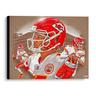 Patrick Mahomes Kansas City Chiefs Unsigned Stretched 20"" x 24"" Giclee - Created by Artist Brian Konnick