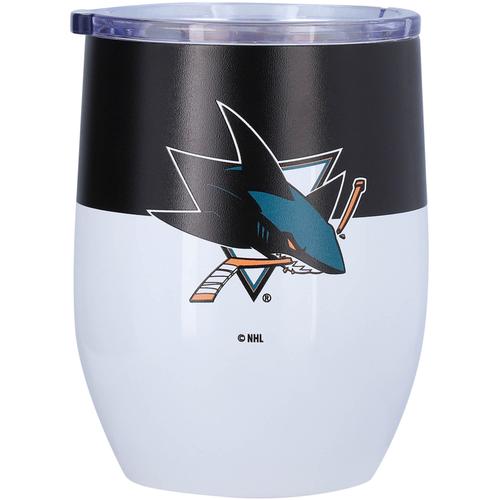 San Jose Sharks 16oz. Gebogener Trinkbecher aus Edelstahl in Colorblock-Optik