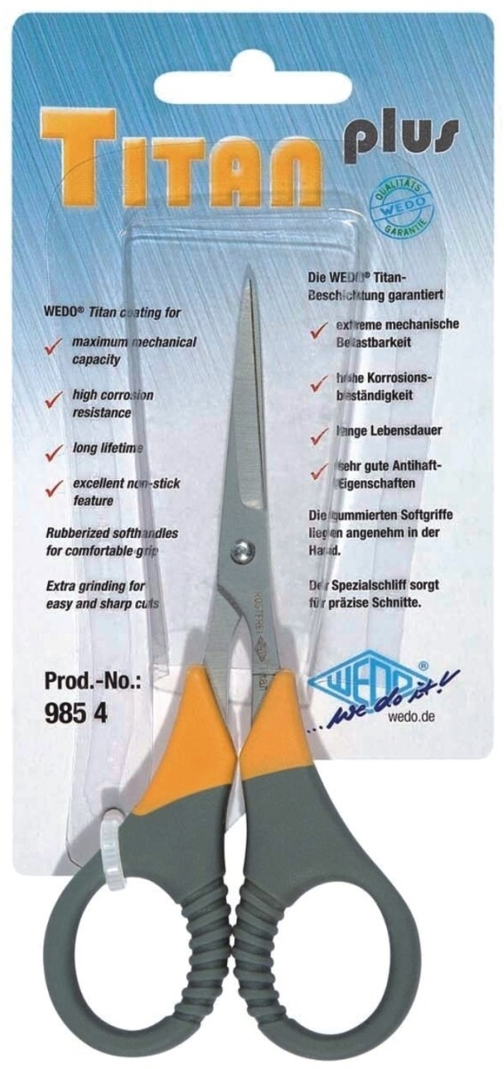 WEDO Schere 11,5 cm grau/gelb Image