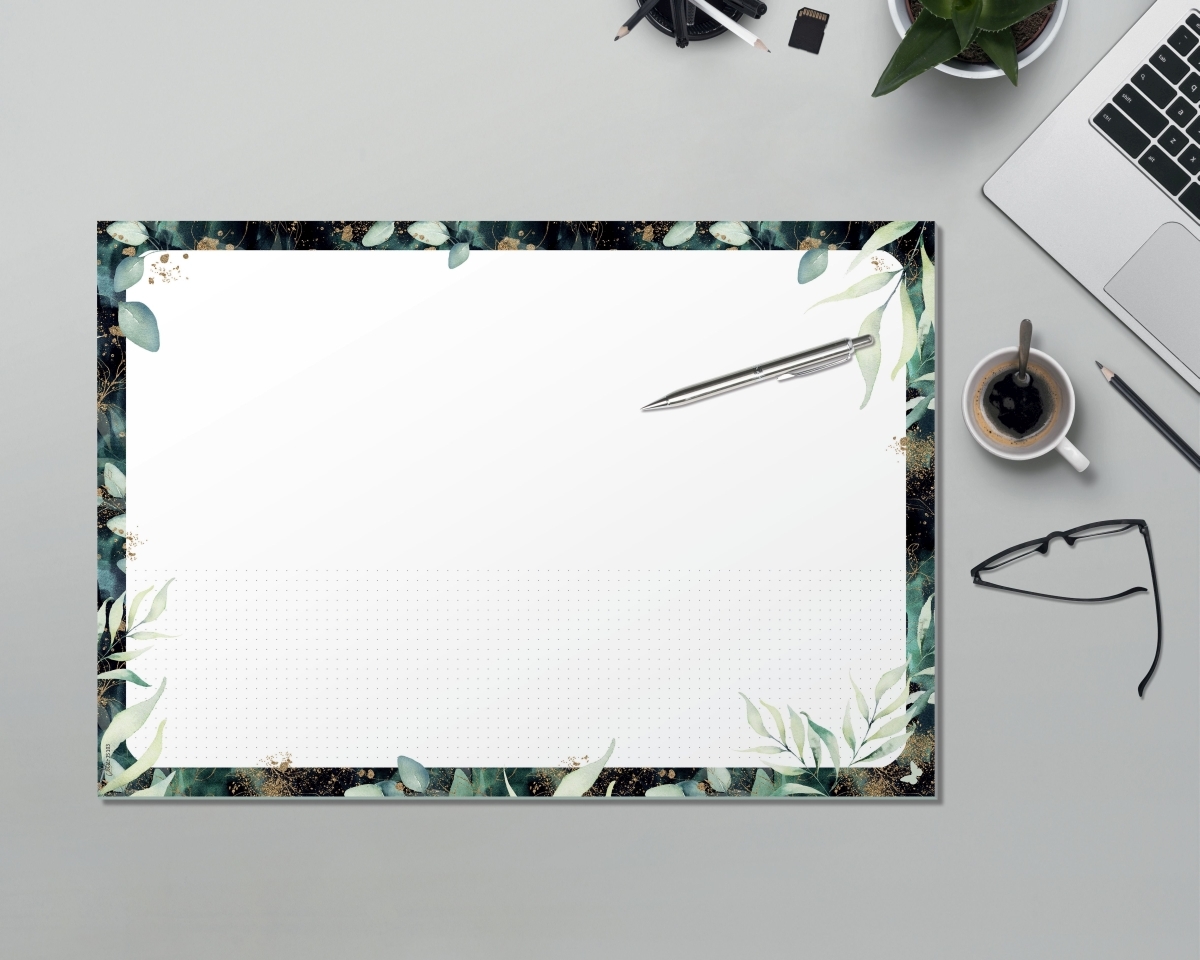 Sigel Schreibunterlage Jolie A3 Glamorous Leaves 30 Blatt Image