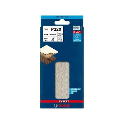 Bosch - Professional Expert M480 Schleifnetz für Schwingschleifer, 80 x 133 mm, g 220, 10-tlg. Image