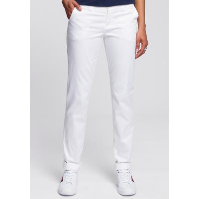 Chinohose AJC, Damen, Gr. 46, N-Gr, weiß, Web, Obermaterial: 98% Baumwolle, 2% Elasthan, unifarben, casual, bequem lang, Hosen, in lässiger Form mit Pattentaschen, Topseller Image