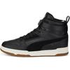 Sneaker PUMA "RBD GAME WTR", Damen, Gr. 44,5, schwarz (puma schwarz, puma schwarz, puma team gold), Leder, sportlich, Schuhe, Sneakerboots, Winterschuhe