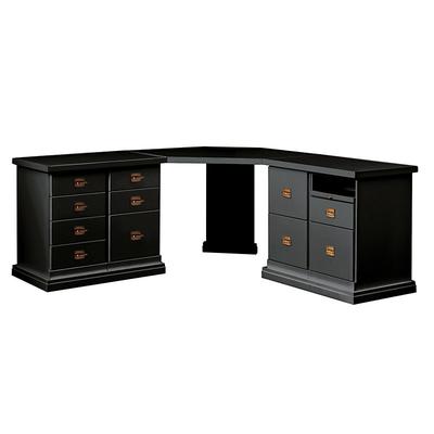 Original Home Office Corner Desk - Rubbed Black - Ballard Designs