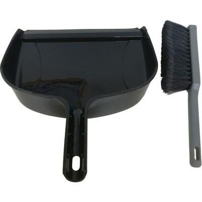 Kunststoff Kehrgarnitur Jumbo schwarz mit Gummilippe Aufhängöse Feger - Trendline Image