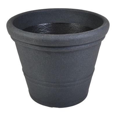 Blumenkübel anthrazit 55x45cm Pflanzkübel Blumenkasten Blumentopf Gartendeko - ohne Ornament Image