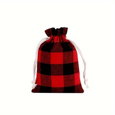 TEMU 12pcs Christmas Drawstring - Reusable Burlap For , Decor & Packaging, Christmas Decor