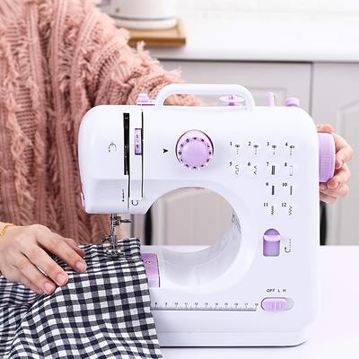 TEMU 505a 12 Stitches Electric Sewing Machine Mini Household Double Thread Sewing Machine Eu 220v Image