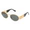 Versace VE2264 Unisex-Sonnenbrille Vollrand Oval Edelstahl-Gestell, gold
