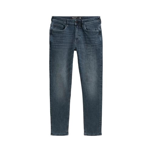 TOM TAILOR DENIM Herren Superflex Slim Tapered Jeans, blau, Uni, Gr. 34/34