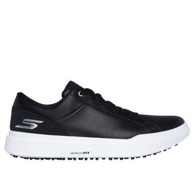 Skechers Men's Relaxed Fit: GO GOLF Drive 6 Shoes | Size 8.5 | Black/White | Leather/Synthetic | Arch Fit