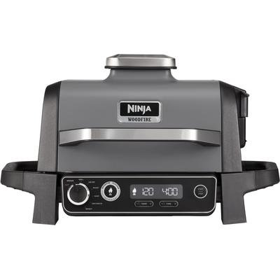 Tischgrill NINJA "Ninja Woodfire OG701EU", schwarz, B:46cm H:34cm T:46cm, Kontaktgrill_Standgrill_Tischgrill_Teppanyakig