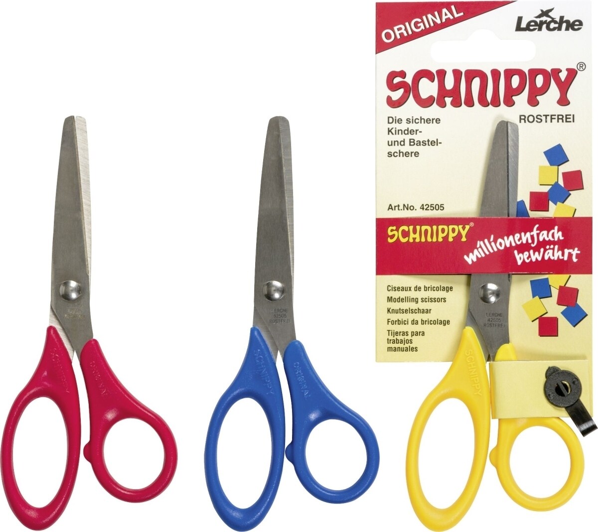 Bastelschere 13cm rund Schnippy farbig sortiert Image