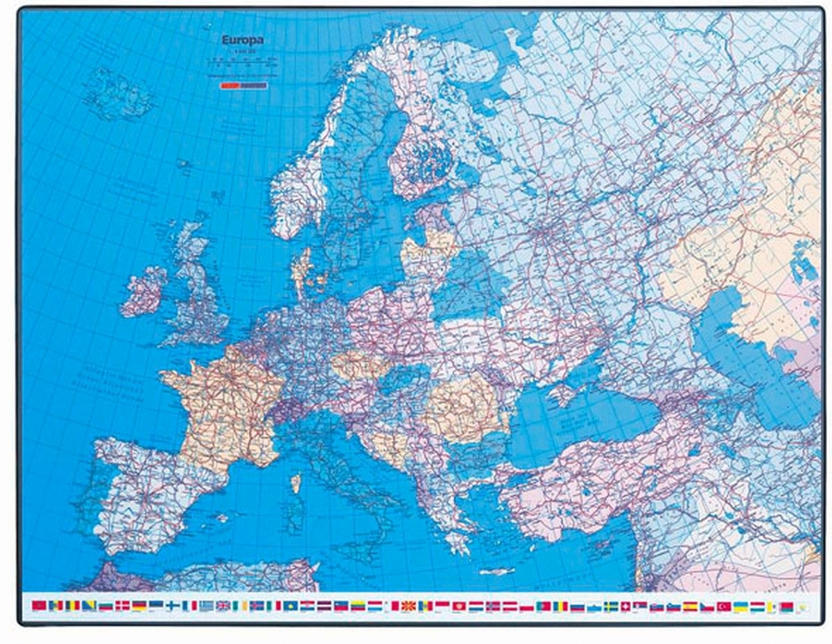 Hansa Schreibunterlage GeoPad Europa (englisch) 65x50cm Image