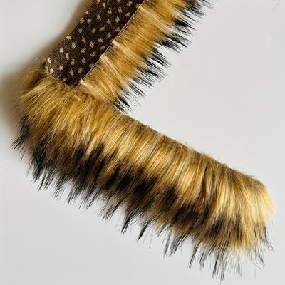 "TEMU Fur Trim - 35.4" Pre-cut, Hand Washable For Diy Crafts, Collar Embellishments, Stage Costumes & Christmas Decorations, Artificial, Fabric" Image