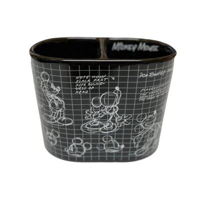 Disney Bath | Disney Sketchbook Mickey Mouse Black Toothbrush Holder Ceramic Bathroom | Color: Black/White | Size: Os