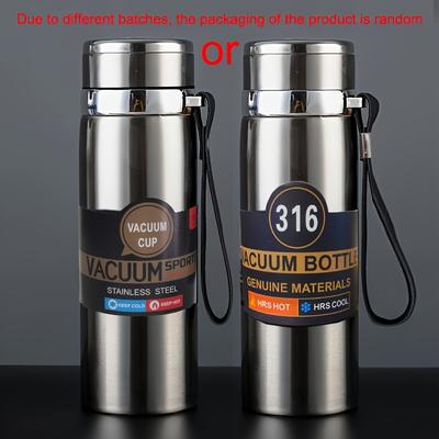 TEMU 27oz Premium Steel Insulated Water Bottle With Carrying Rope - Drinks Cold For , Hot For - Camping, Hiking & Driving