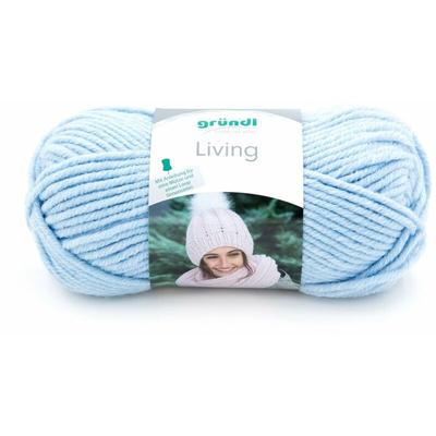 Wolle Living 100 g blau Handarbeit - Gründl