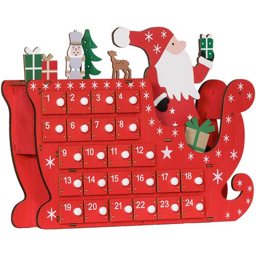 Adventskalender zum Befüllen 24 Schubladen Fächer Weihnachtskalender Adventskalenderbox