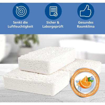 Luftentfeuchter Nachfüller 3x1kg Orangenduft Nachfüllpaket Raumentfeuchter - Weiß - Wenko