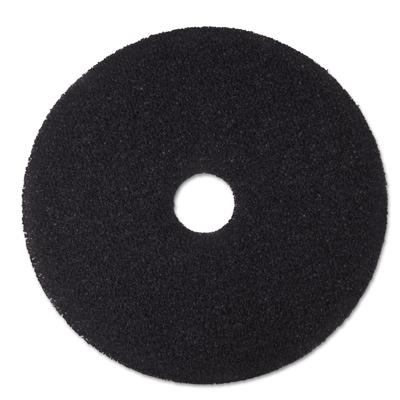 3M 08378 Low-Speed Stripper Floor Pad 7200, 16" Diameter, Black, 5/Carton - Case of 5