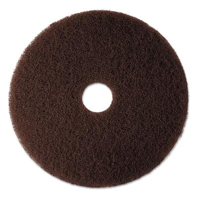 3M 08448 Low-Speed High Productivity Floor Pad 7100, 20" Diameter, Brown, 5/Carton - Case of 5