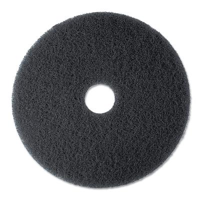 3M 8277 Low-Speed High Productivity Floor Pads 7300, 19" Diameter, Black, 5/Carton - Carton of 5