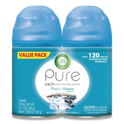 Air Wick 82093 Freshmatic Ultra Automatic Spray Refill, Fresh Waters, Aerosol, 5.89 oz, 2/Pack RAC82093