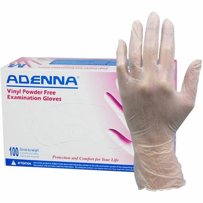 Adenna, Inc. VPF238 Vinyl Powder Free Exam Gloves, X-Large Size, 90/Box, 4 mil Thickness, 9.40" Glove Length - Case of 1000 HOSVPF238