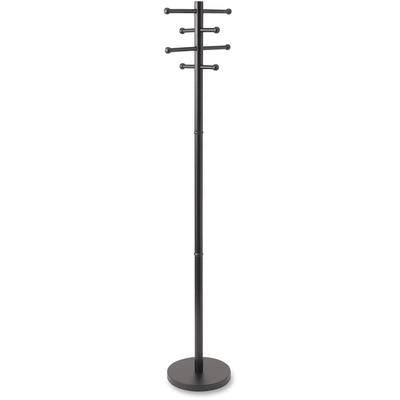 Advantus 40807 Wood Coat Trees, 8 Pegs, 68 H, Black