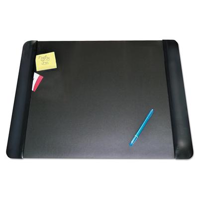 Artistic Office Products 4138-4-1 Executive Desk Pad with Antimicrobial Protection, Leather-Like Side Panels, 24 x 19, Black