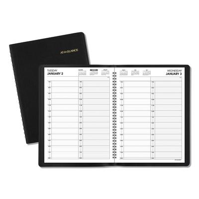 At-A-Glance 70-222-05 Two-Person Group Daily Appointment Book, 11 x 8, Black Cover, 12-Month (Jan to Dec): 2024 AAG7022205