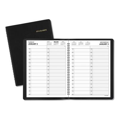 At-A-Glance 70-222-05 Two-Person Group Daily Appointment Book, 11 x 8, Black Cover, 12-Month (Jan to Dec): 2024