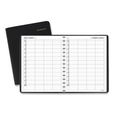 At-A-Glance 70-822-05 Four-Person Group Daily Appointment Book, 11 x 8, Black Cover, 12-Month (Jan to Dec): 2024