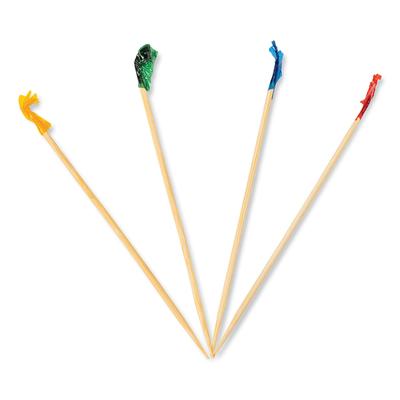 Amercare R812B Cellophane-Frill Wood Picks, Bamboo, 4