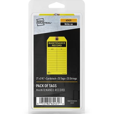 Avery 62431 Preprinted MAINTENANCE RECORD Hang Tags - 5.75