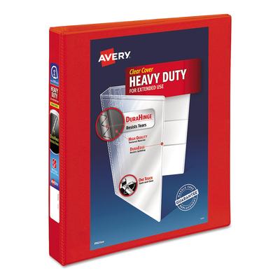 Avery 79171 Heavy-Duty View Binder with DuraHinge and One Touch EZD Rings, 3 Rings, 1.5