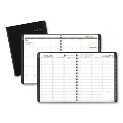 At-A-Glance 70950G05 Recycled Weekly Vertical-Column Format Appointment Book, 11 x 8.25, Black Cover, 12-Month (Jan to Dec): 2024