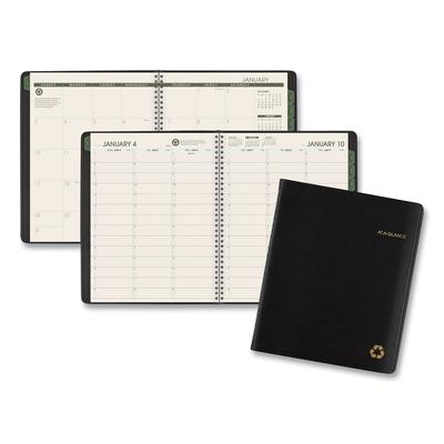 At-A-Glance 70951G0513 Recycled Weekly Vertical-Column Format Appointment Book, 8.75 x 7, Black Cover, 12-Month (Jan to Dec): 2024 AAG70951G05