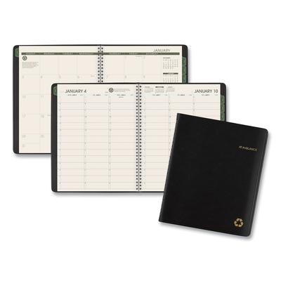 At-A-Glance 70951G0513 Recycled Weekly Vertical-Column Format Appointment Book, 8.75 x 7, Black Cover, 12-Month (Jan to Dec): 2024