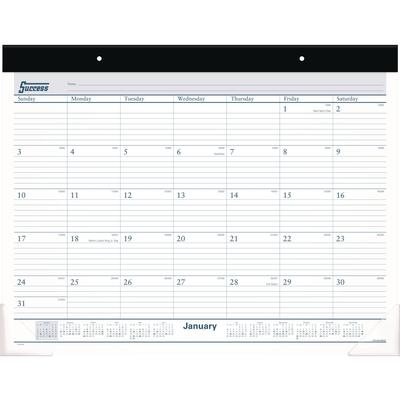 At-A-Glance ST2400 Desk Pad, 21.75 x 17, White Sheets, Black Binding, Clear Corners, 12-Month (Jan to Dec): 2024
